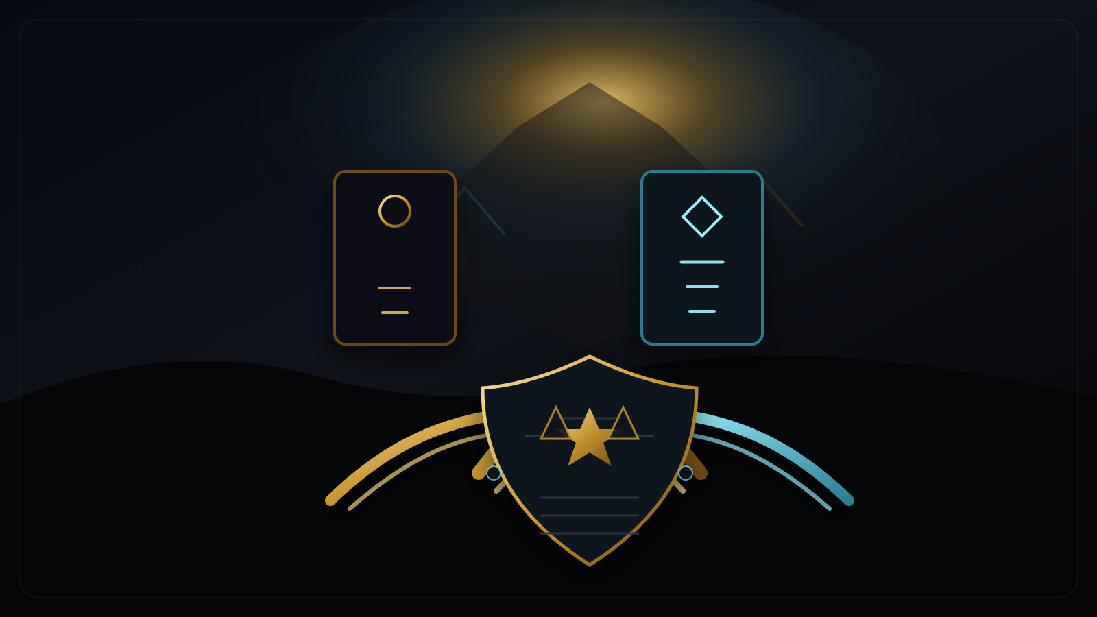 Fantasy illustration showing classic and modern Metin2 server paths merging into a balanced middleschool route